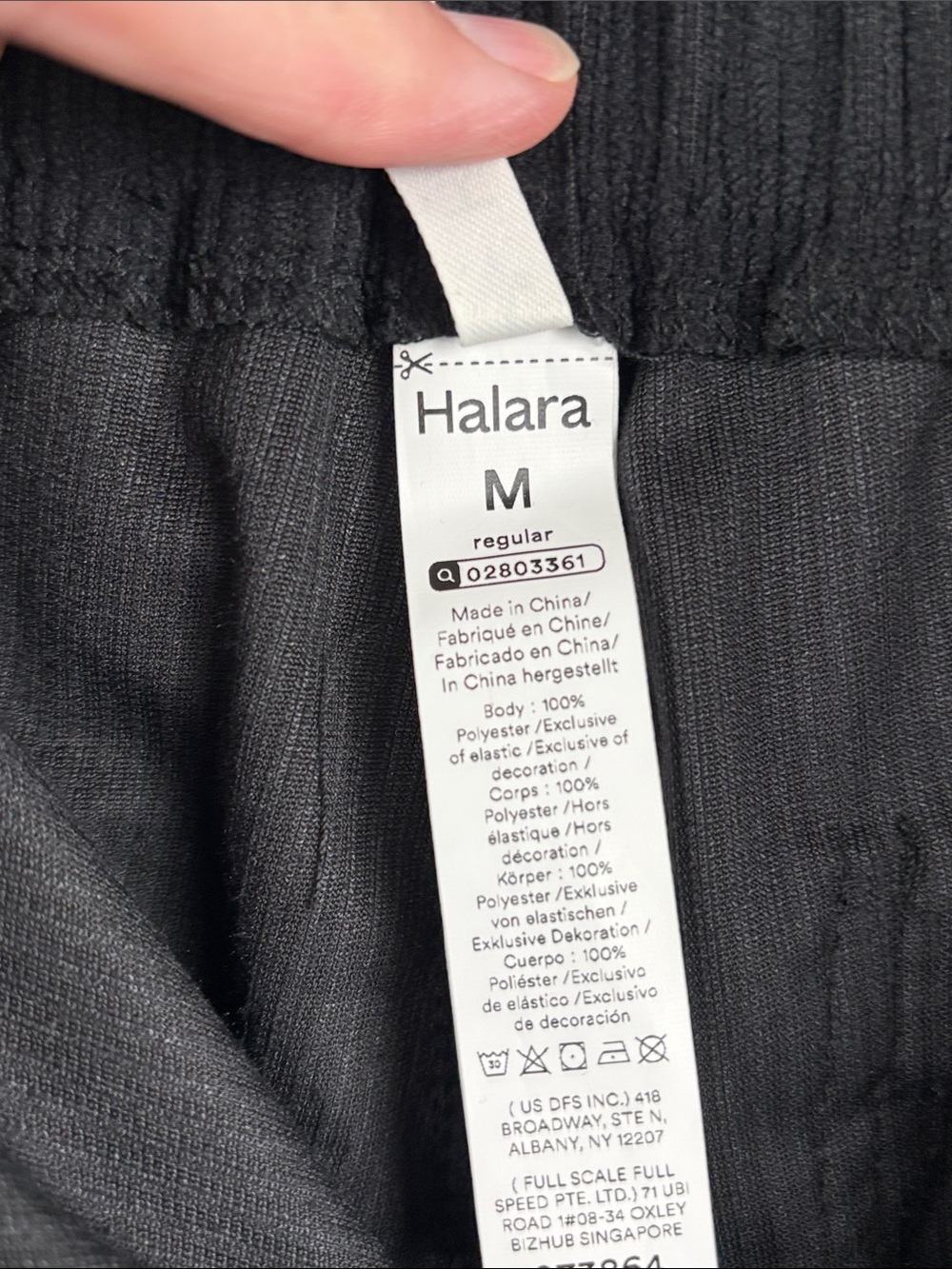 NWT HALARA AuraCord black Corduroy Straight-Leg Pants women M 30” stretch waist - Picture 6 of 9